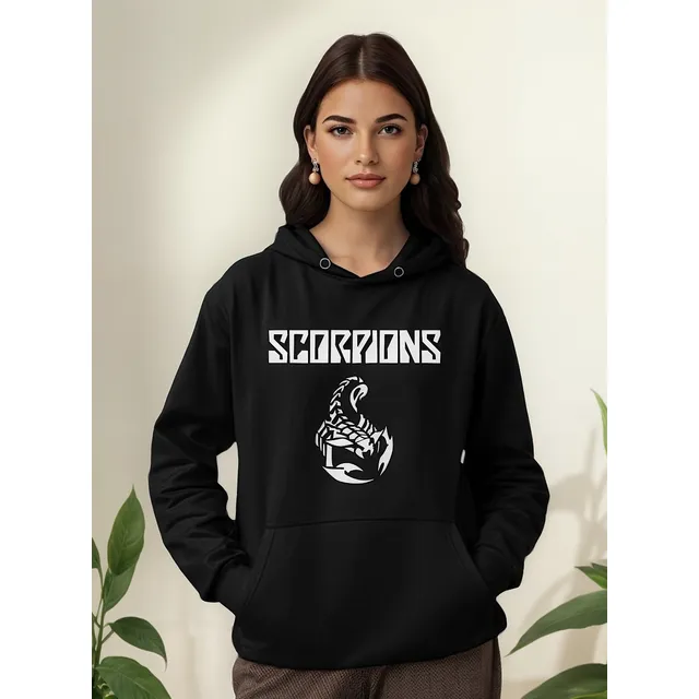 Blusa De Frio Scorpions Moletom Canguru Banda Rock Algodão