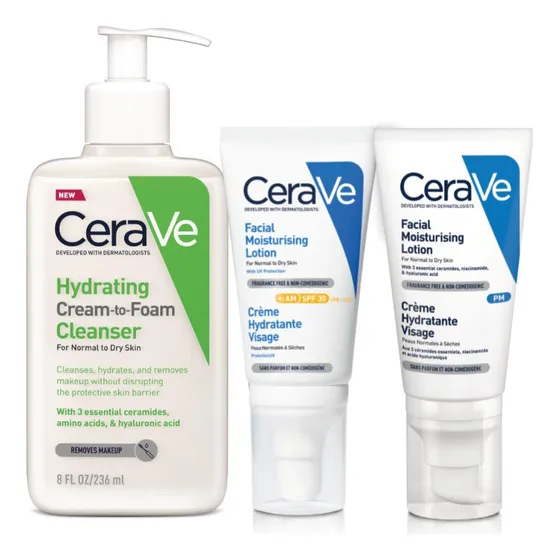 Pack Cerave: Espuma Limp+ Hidratante Spf30 +hidra Facial Pns
