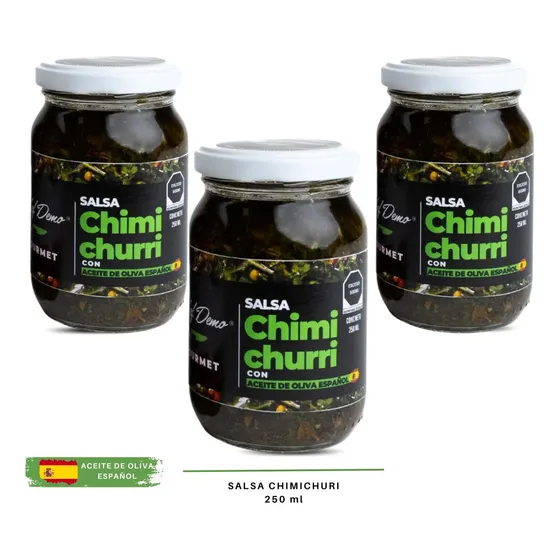 Chimichurri Aceite De Oliva Español Salsa Aderezo Kit 3 Pzs