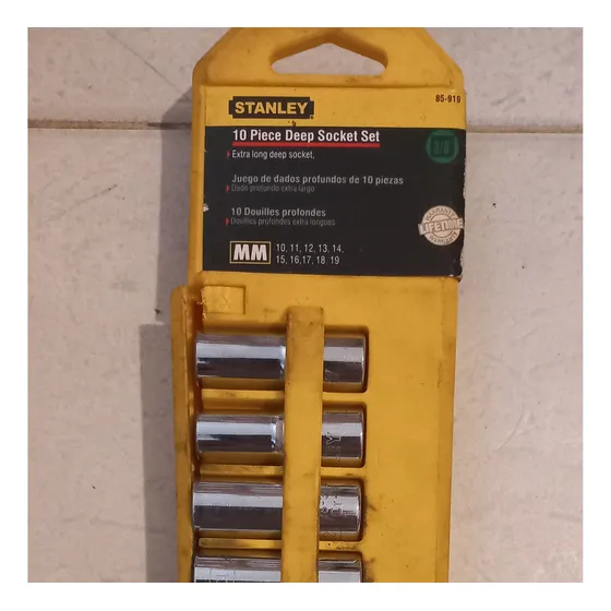 10 Dados Largos En Milimetros Para Rachet  3/8 Stanley