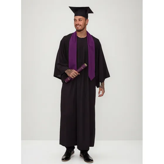 Beca De Formatura Com Faixa Roxo