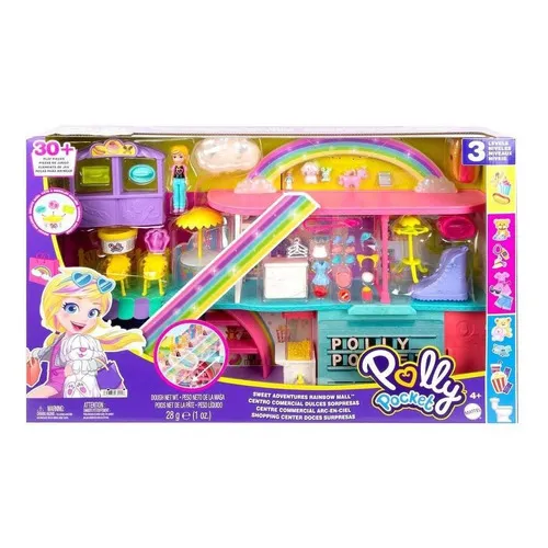 Muñeca Set de juego Polly Pocket Shopping Doces Surpresas Mattel