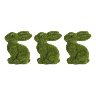Figura De Conejo De Pascua Con Forma De Conejo De Musgo, 3 U Figura De Conejo De Pascua Con Forma De Conejo De Musgo, 3 U