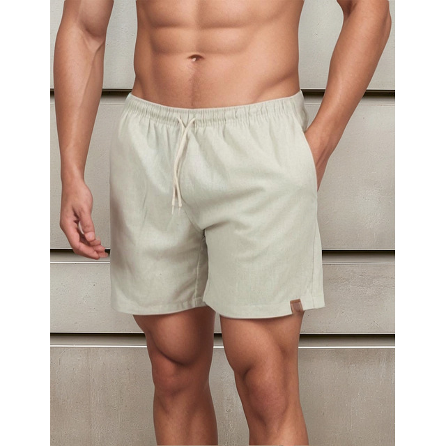 Short Linho Mauricinho Premium Masculino Bermuda Praia Verão Short Linho Mauricinho Premium Masculino Bermuda Praia Verão