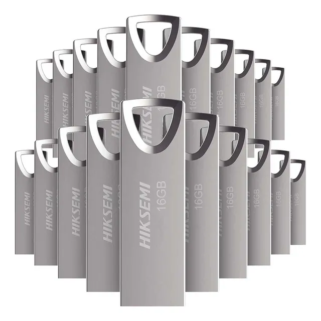 Kit 20 Memorias Usb Plateada Hiksemi Hs-usb-m200 16gb 2.0 