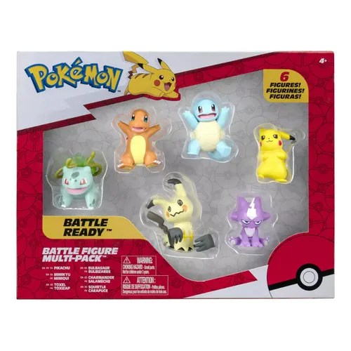 Set 6 Figuras Pikachu Mimikyu Toxel Bulbasaur Charmander Squirtle Pokemon