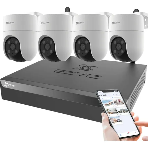 Ezviz Wifi Kit Nvr 8ch X5s + 4 Cam H8c 3mp Pt Colorvu Wifi