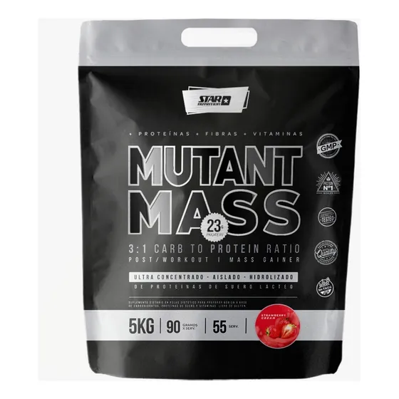 Mutant Mass 5 Kg Ganador De Masa Muscular - Star Nutrition Sabor Frutilla