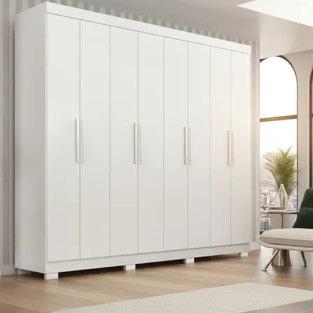 Guarda Roupa Casal 8 Portas 4 Gavetas Lisboa Com Pés