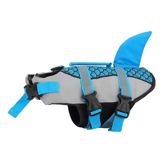 Salvavidas Flotador Para Perros Mascotas Diseño De Tiburón