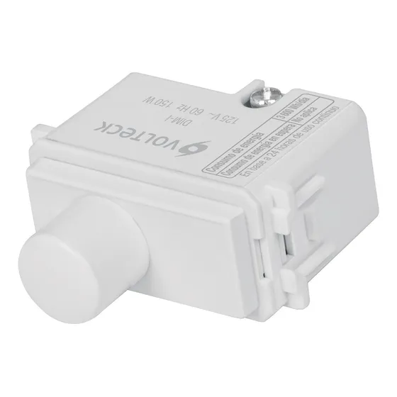 Dimmer Giratorio Línea Italiana Color Blanco Volteck 48138