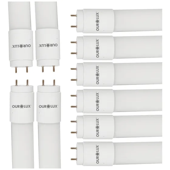 Kit 10 Lampada Tuboled 18w 120cm T8 6500k Branco Frio