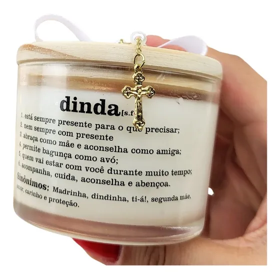 Convite Para Padrinhos De Batizado Vela Perfumada 100g Clt