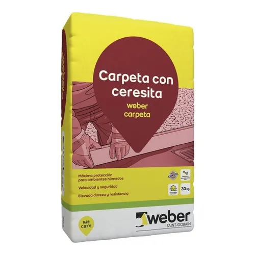 Premezcla Weber Carpeta 30k Piso Con Ceresita Niveladora Mm