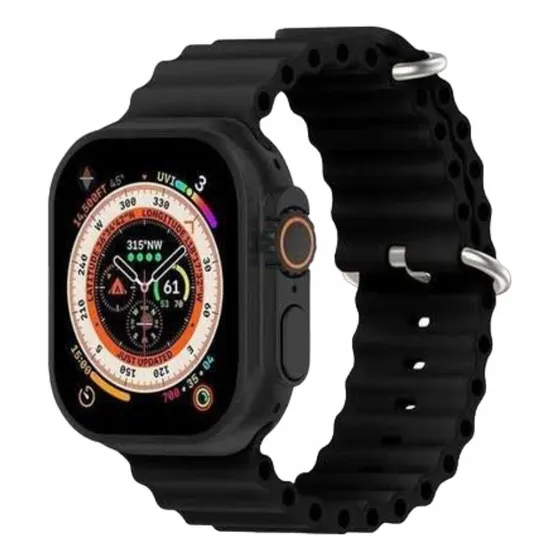 Pulsera Smartwatch X8 Ultra Series 8 NFC de 49 mm para llamadas Android e iOS, color negro/negro