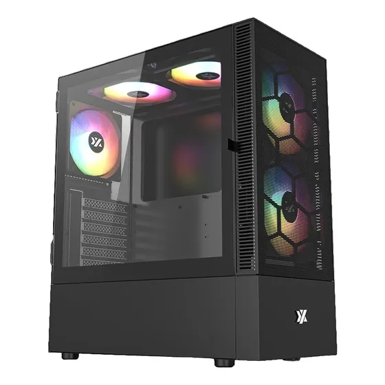 Gabinete Gamer Xyz Airone 200 Mesh Black Atx Gamer