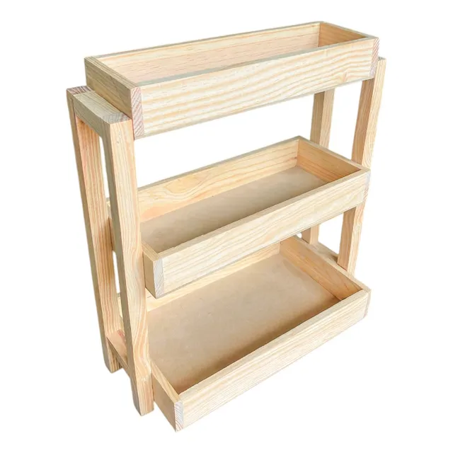 Frutero De Madera Tres Niveles Multi Usos Organizador Cocina