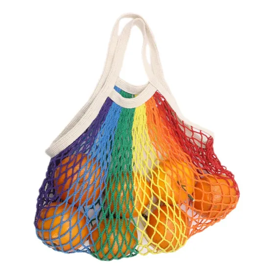 Bolsa De Malla De Algodón Bolsa De Red De Comestibles Bolsa