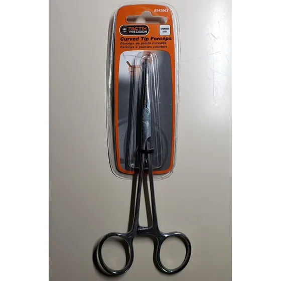 Pinzas Forceps Tactix Punta Curva,545063, Inox, Largo 6.1/4 