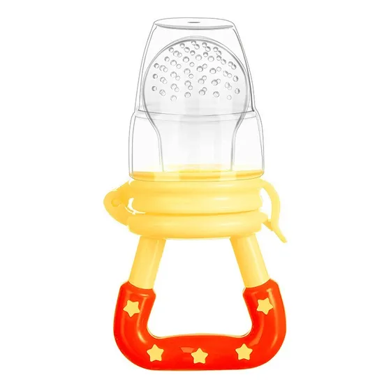 Chupete Alimentador Con Frutas Para Bebes Infantil Color Amarillo Talle del chupete M