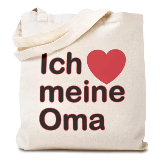 Bolso Compra Reutilizable Lona Encargo Ich Meine Oma I Love