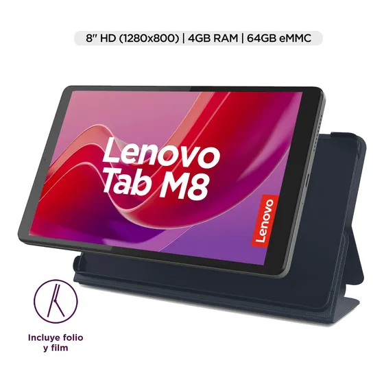 Tablet Lenovo Tab M8|4gb Ram + 64gb + Estuche Tipo Folio Gris