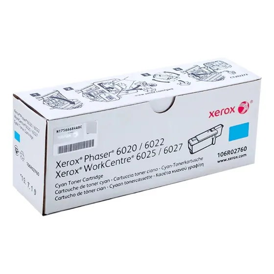 Toner Xerox 106r02760 Cyan Tinta Cian