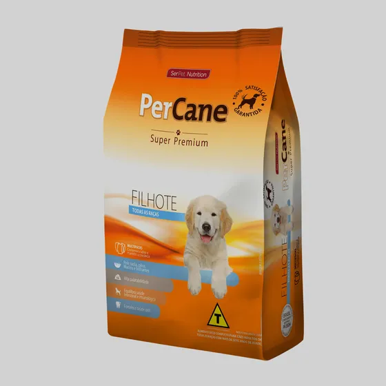 Ração Cães Filhotes Percane 7kg Nutrição Completa Serpet