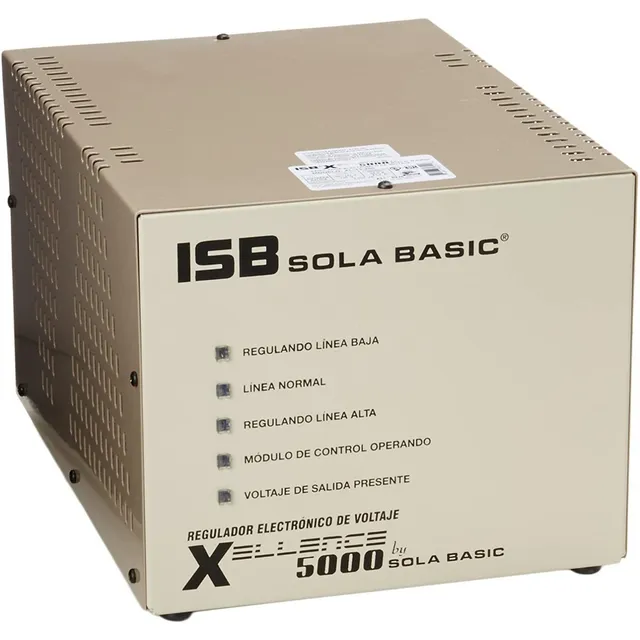 Regulador Sola Basic Xellence 5000 5 Kva Bifasico 220v Turbo Color Gris