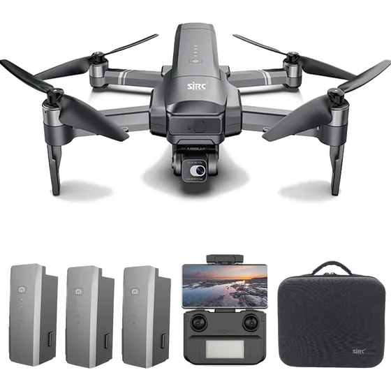 Drone SJRC SJRC Hobby F22s Pro S - detector de obstáculo com câmera 4K cinza 5GHz 3 baterias