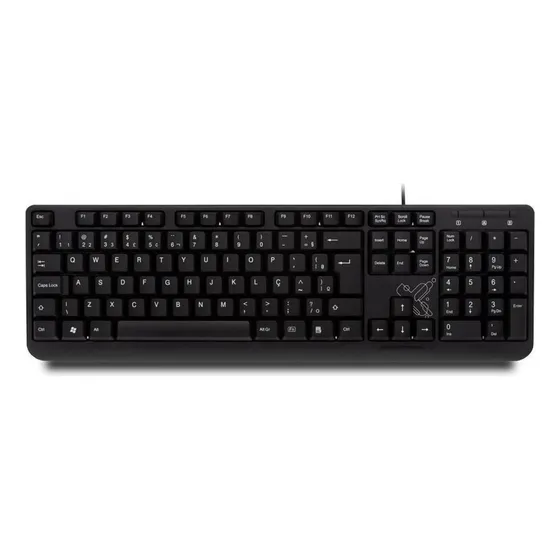 Teclado Com Fio Usb Padrão Abnt2 Maxprint Cor de teclado Preto Idioma Português Brasil