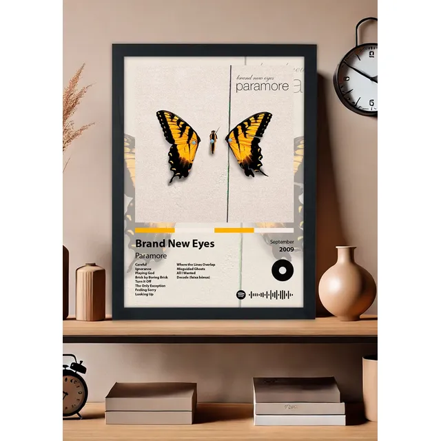 Quadro Decorativo Brand New Eyes Paramore - Com Vidro