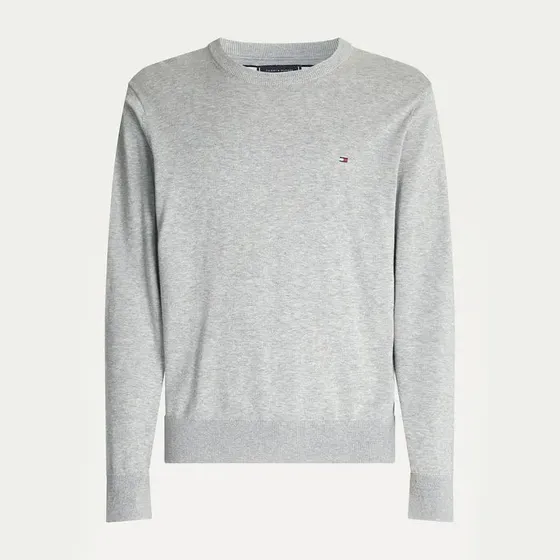 Suéter Masculino Tommy Hilfiger Gola Redonda Clássico Cinza