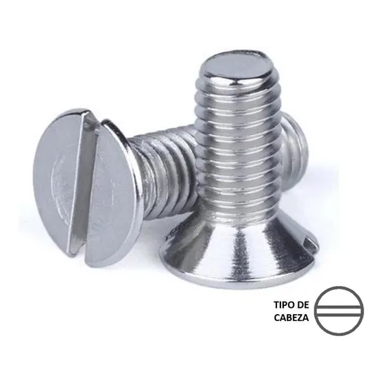 Tornillo Cabeza Plana Ran. 100pzs Inox. 1/4'' X 2 1/2''