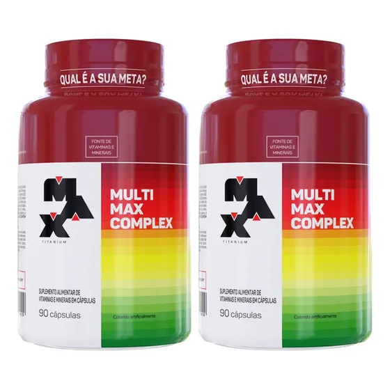 Combo 2x Multimax Complex 90 Cápsulas Cada Max Titanium