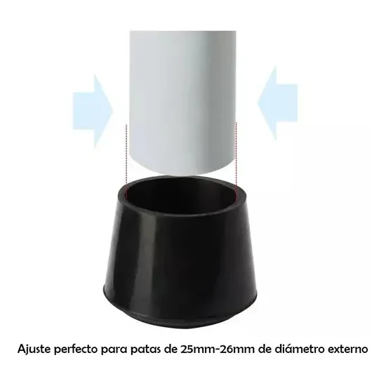Regatones,tapones De Goma 1 Pulgada Patas De Sillas Or Mesas