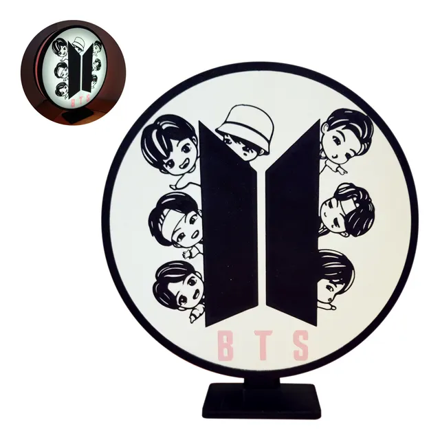 Lámpara Velador Led Bts K-po Bt-21 Gangnam Boys 22 Cm