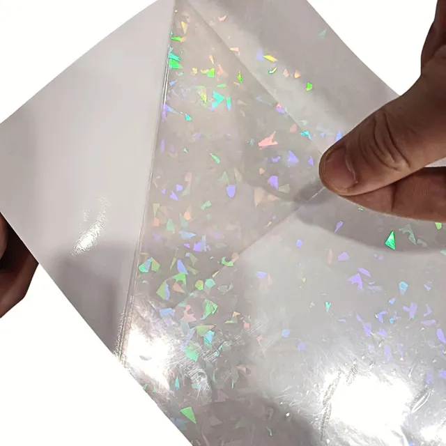 Vinilo Adhesivo Holográfico Transparente Sublimable A4