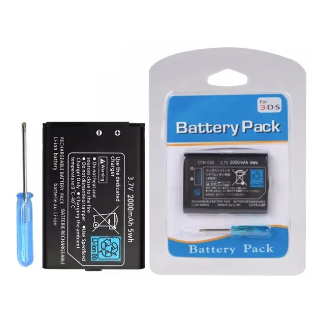 Batería De Litio Recargable Para Nintendo 3ds 3,7 V, 2000mah