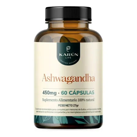 Ashwagandha Premium 450 Mg 60 Cápsulas Karun Life Ashwagandha Premium 450 Mg 60 Cápsulas Karun Life