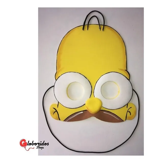 Máscara Antifaz Homero Simpson En Foami Carnaval Halloween