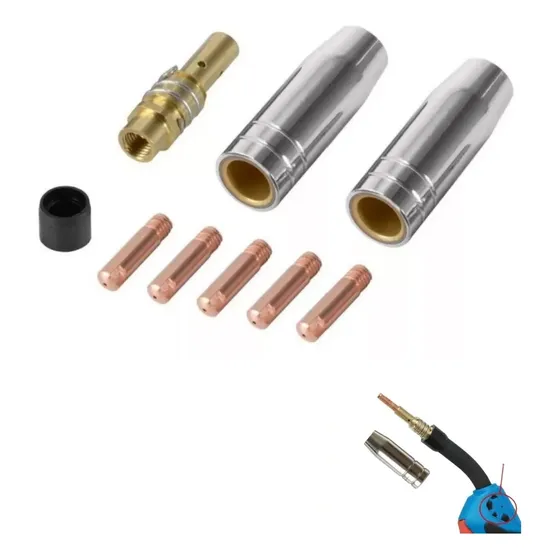 9 Peças Bico 0.8mm Acessórios Tocha Para Mig Sem Gás