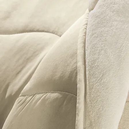 Coberdrom Edredom Grosso Dupla Face Blend Conforto Solteiro Altenburg Bege Sussurro Lisa