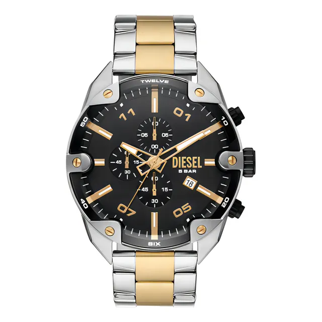 Reloj Hombre Diesel Dz4627 Spiked Color de la correa Plateado Color del bisel Plateado Color del fondo Negro