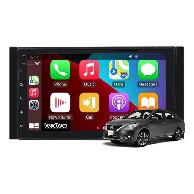 Radio Multimedia Android 7p Kit Completo Nissan Versa C/cam Color Negro