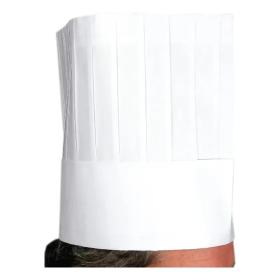Gorro Chef Cocinero Desechable Chef 9  23 Cm 10 Unid