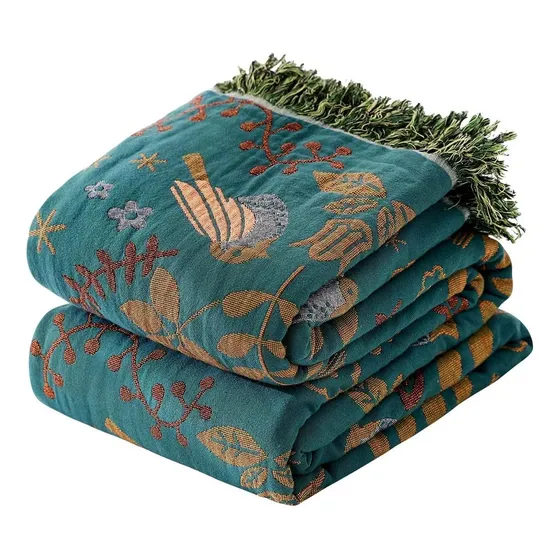 Cobertor Boho Wzvzss Cobertor Macio 100% Algodão Para Decora