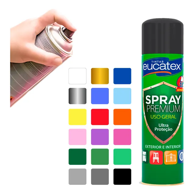 Tinta Uso Geral Spray P/pintar Metal Mdf Plastico Moveis
