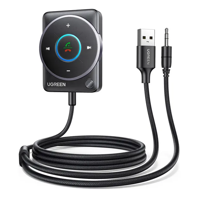 Ugreen Ultimo Adaptador Auxiliar De Coche Bluetooth 5.4, [co