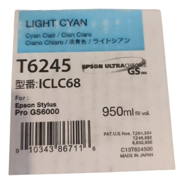 Cartucho De Tinta T6245 Para Plotter Cyan Light Pro Gs2000